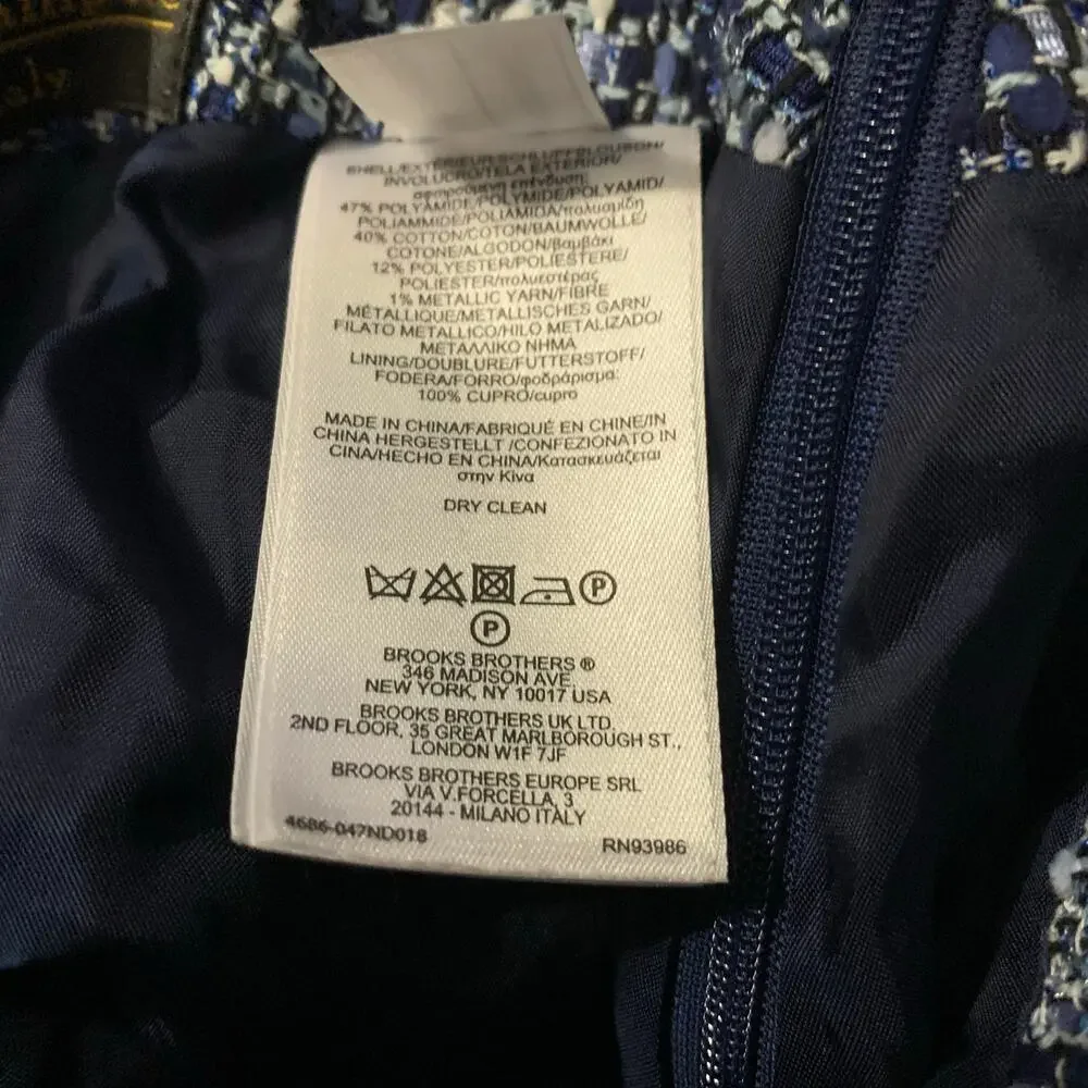Brooks Brothers Lanificio Campore Fabric Woven  Mini Skirt